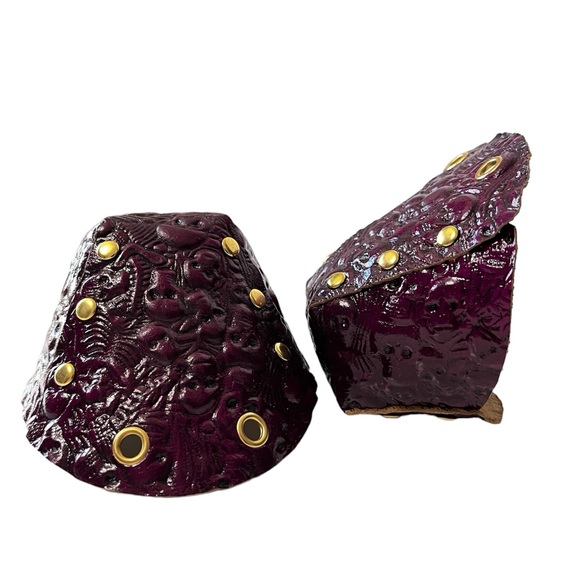 Purple Skeleton Leather Toe Guards for Roller Skates Toe Caps - Picture 10 of 12